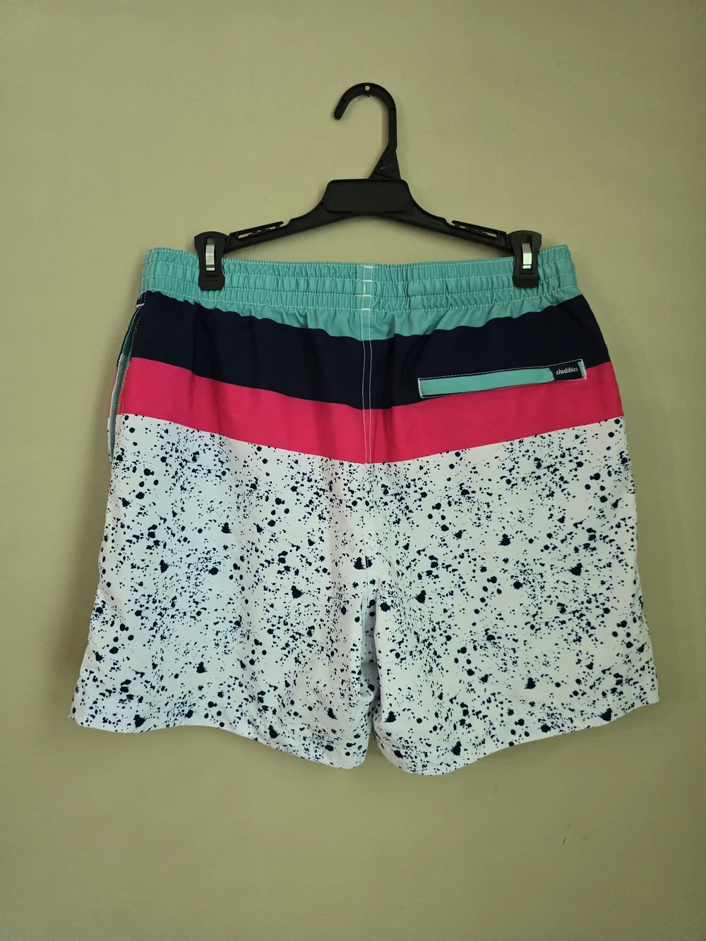 chubbies Swim Trunks  Drawstring Shorts - Teal, Navy & Hot Pink Men Size L